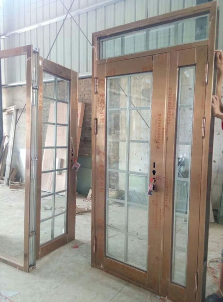 不銹鋼玻璃防火門定制款